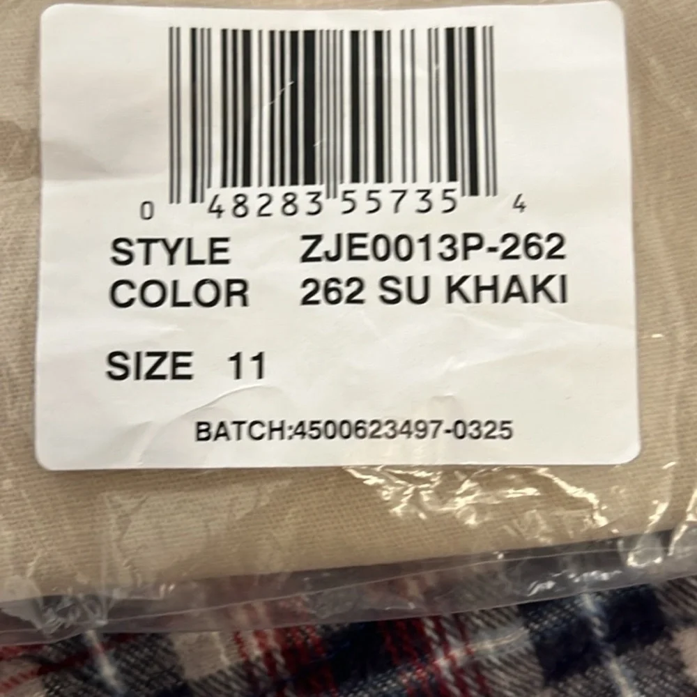 Izod Kids Skinny Stretch Bermuda Shorts Khaki School Uniform Unisex/Boys 11 NEW
